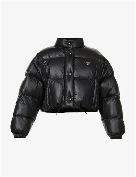 prada puffer co|Prada puffer cropped.